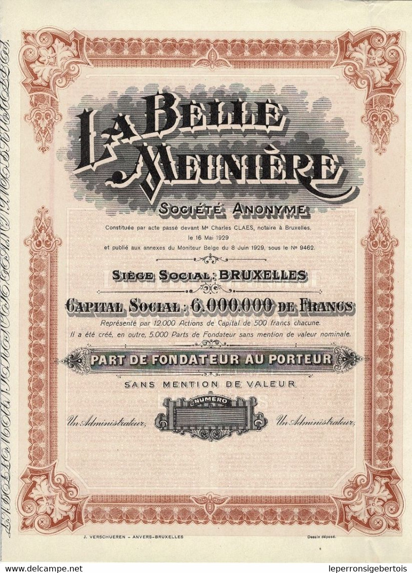 - Titre De 1923 - La Belle Meunière - Blanco - Tourismus