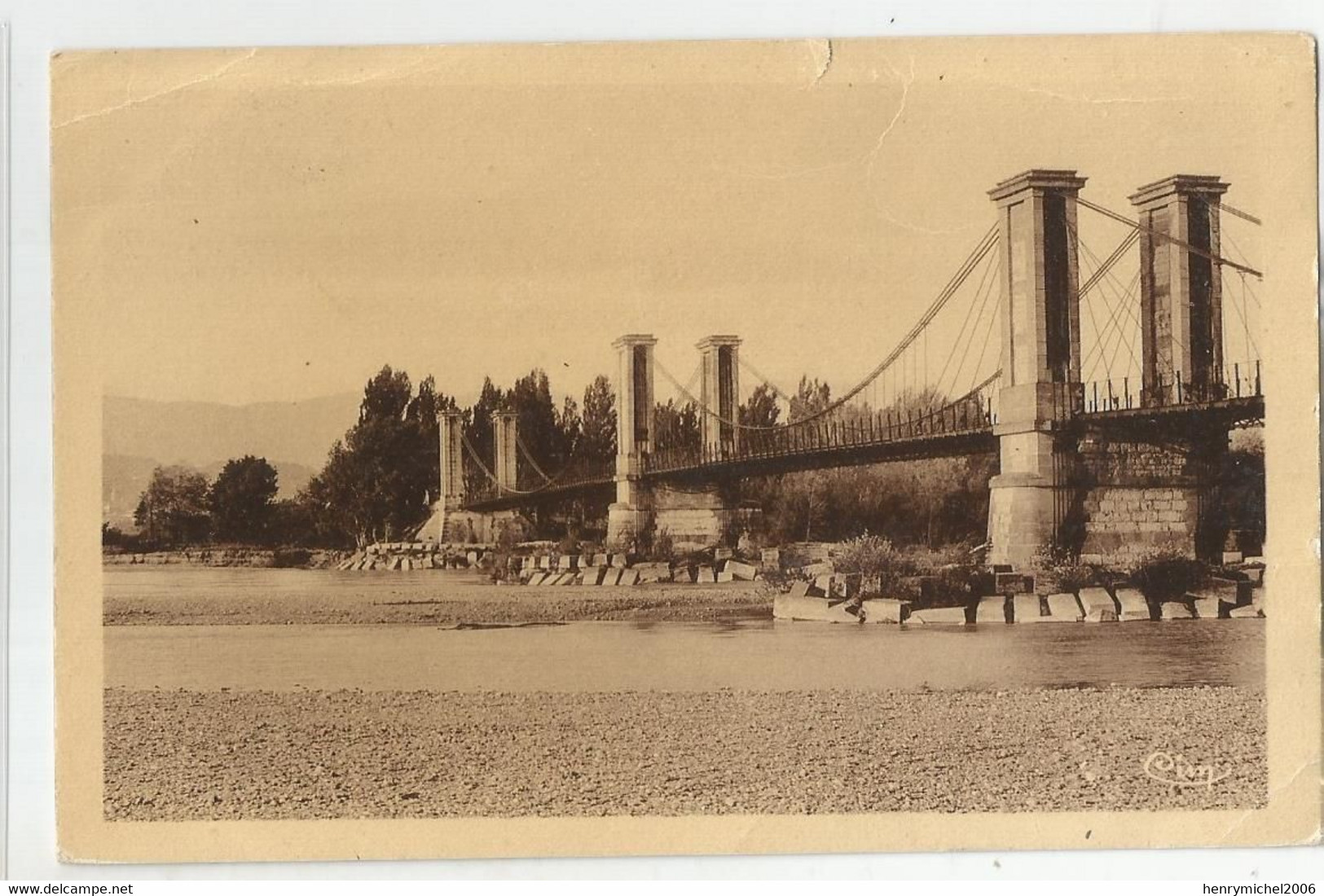 84 Vaucluse Cadenet Le Pont Suspendu Sur La Durance , écrite En 1943 - Cadenet