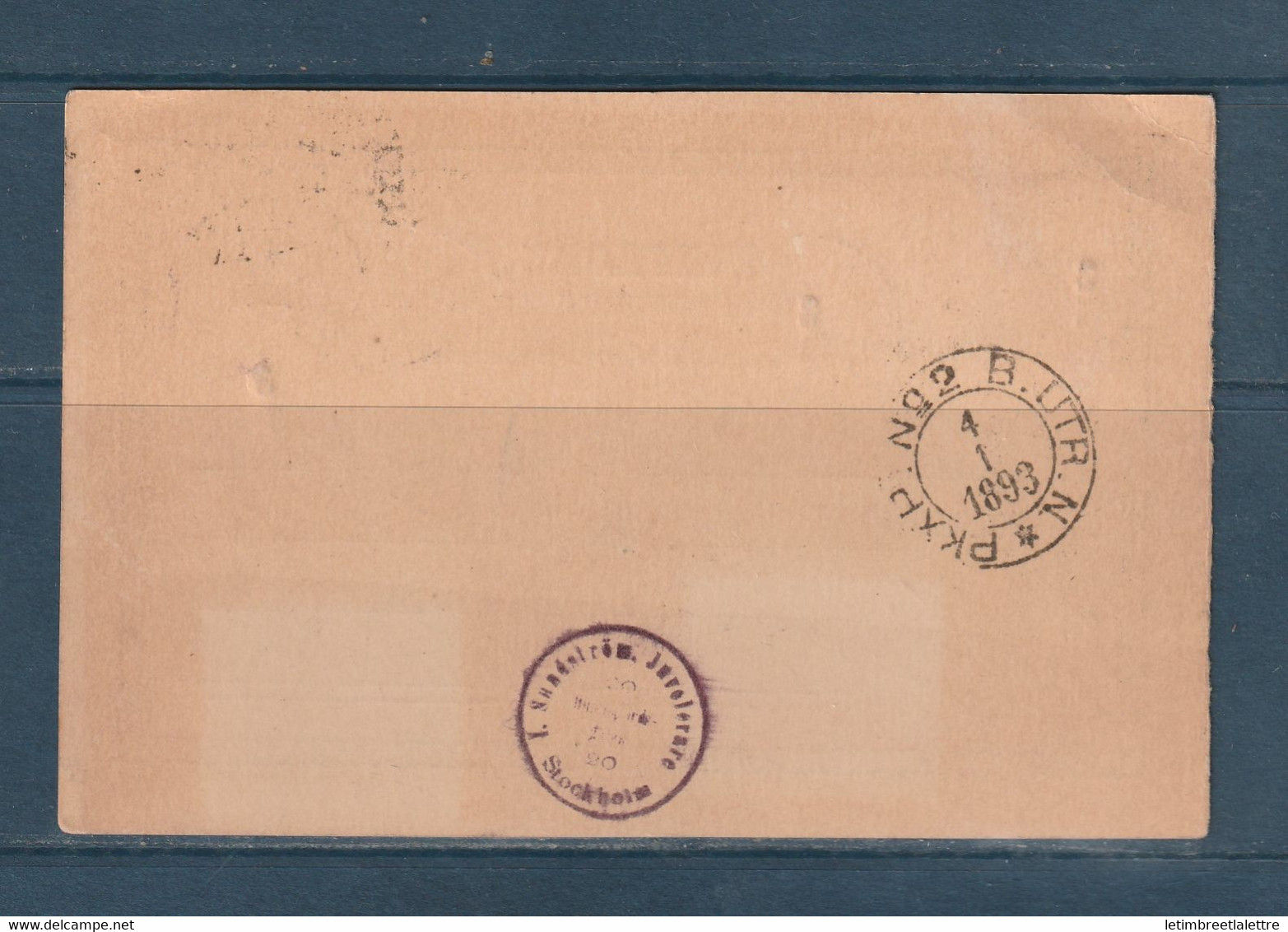 Suède - Entier Postal - Pour La France Avec Complément D'affranchissement - 1893 - Entiers Postaux