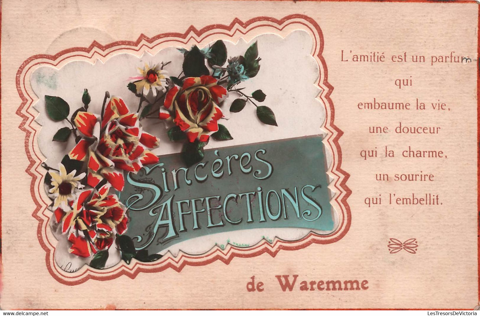 BELGIQUE - Waremme - Carte Fantaisie - Sinceres Affections De Waremme - Carte Postale Ancienne - - Waremme