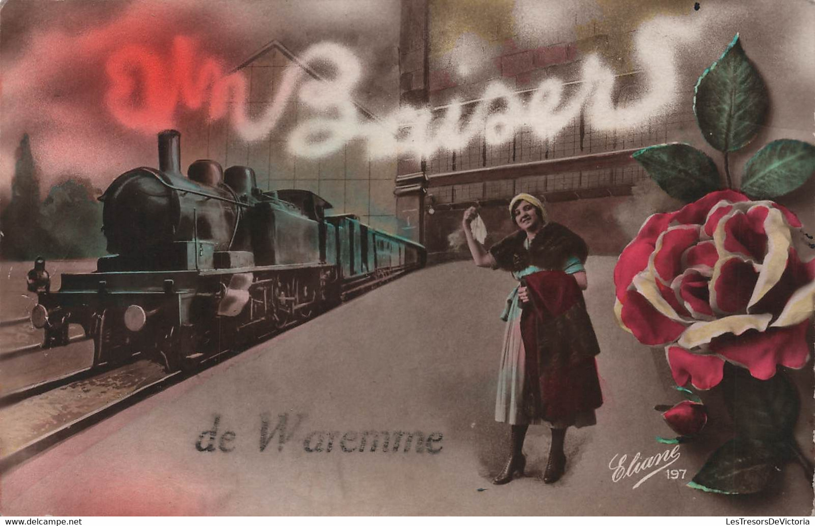 BELGIQUE - Waremme - Carte Fantaisie - Un Baiser De Waremme - Carte Postale Ancienne - - Borgworm
