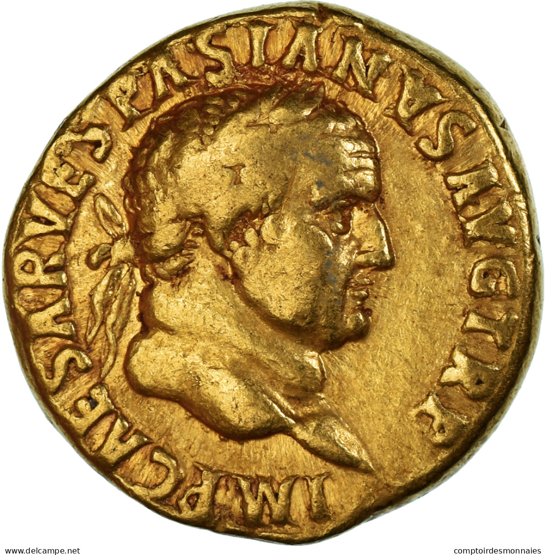 Monnaie, Vespasien, Aureus, 70-71, Lyon - Lugdunum, TTB, Or, RIC:II.1-1116 - The Flavians (69 AD To 96 AD)