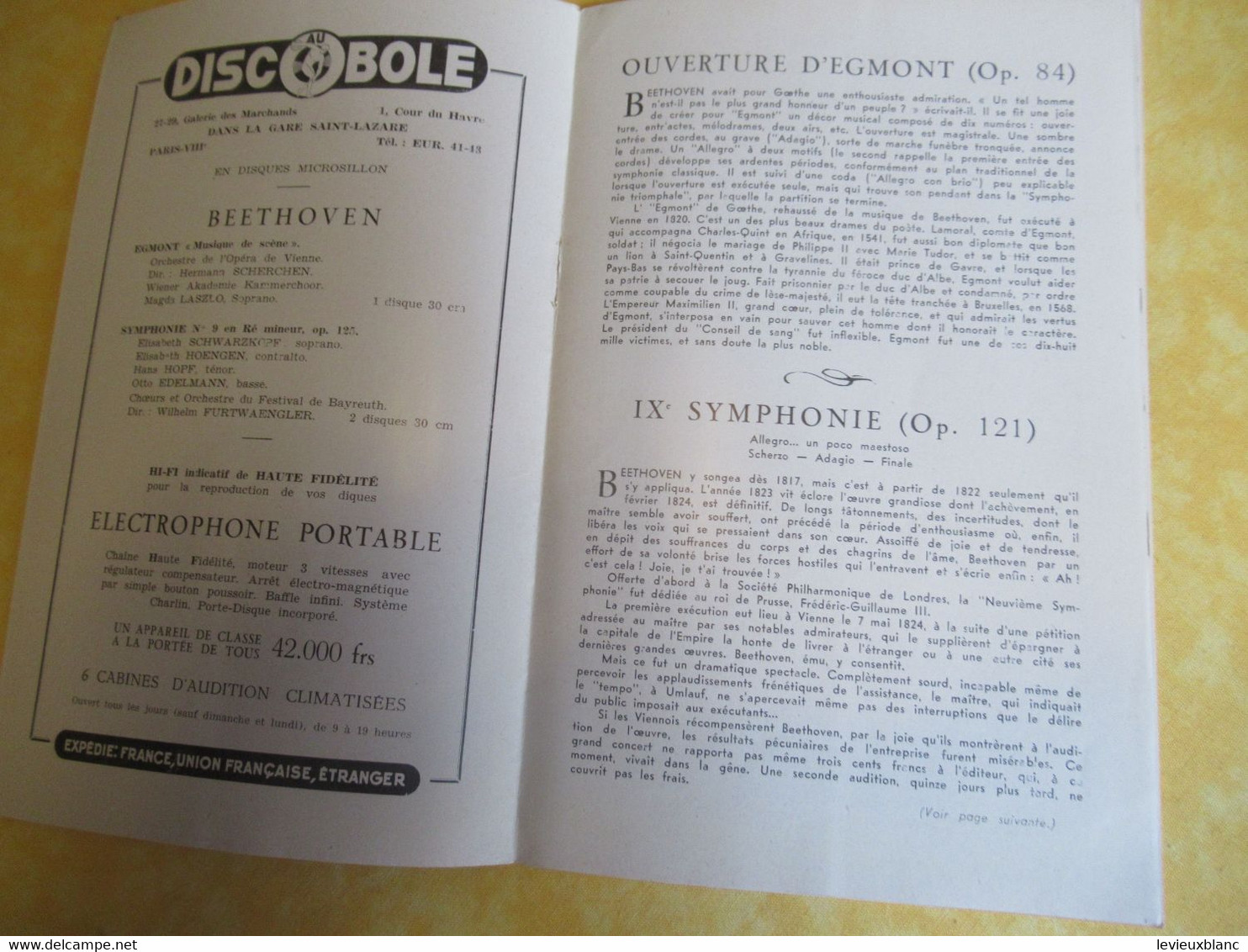 Programme Ancien/Musique/Théâtre Des Champs Elyséees/Sté Des Concerts Du Conservatoire/Festival Beethoven/1956   PROG338 - Programma's