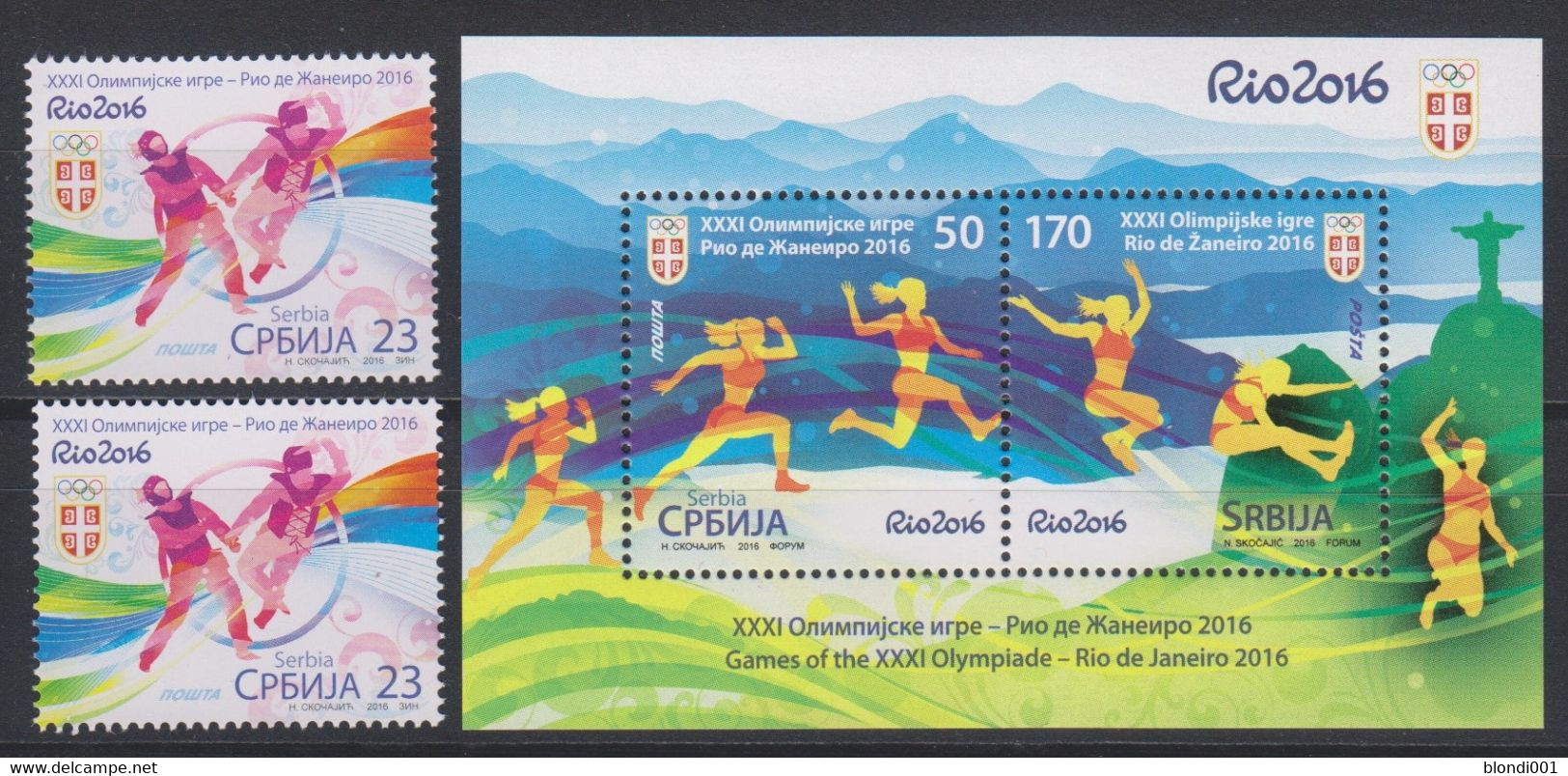 Olympics 2016 - Athletics - SERBIJA - S/S+Set MNH - Eté 2016: Rio De Janeiro