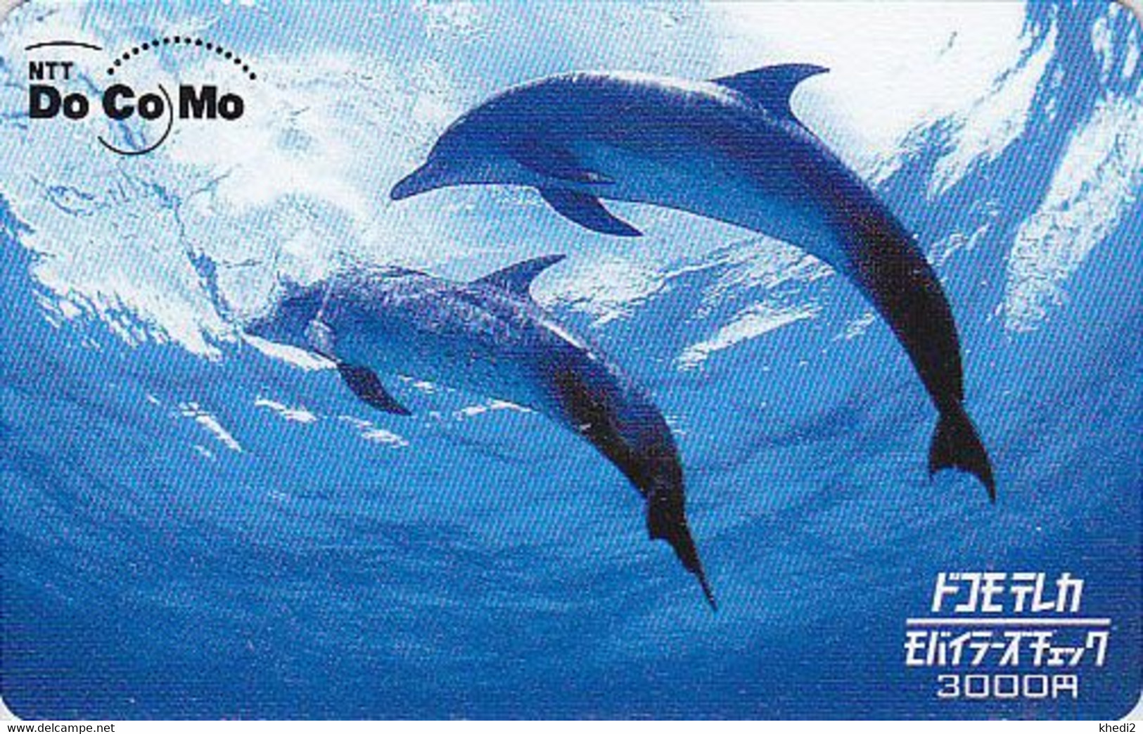 Télécarte Prépayée JAPON - ANIMAL - DAUPHIN - DOLPHIN Japan Prepaid Docomo Prepaid Phonecard - 349 - Dolphins