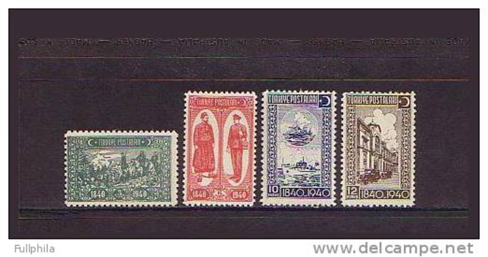 1940 TURKEY THE 100TH ANNIVERSARY OF THE POST MNH ** - Unused Stamps