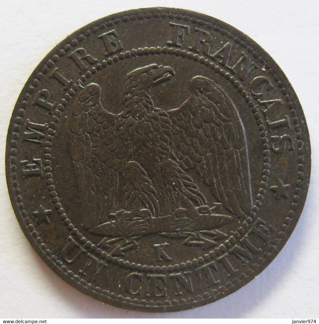 1 Centime 1861 K Bordeaux, Napoleon III En Bronze , Gad 87, Superbe - 1 Centime