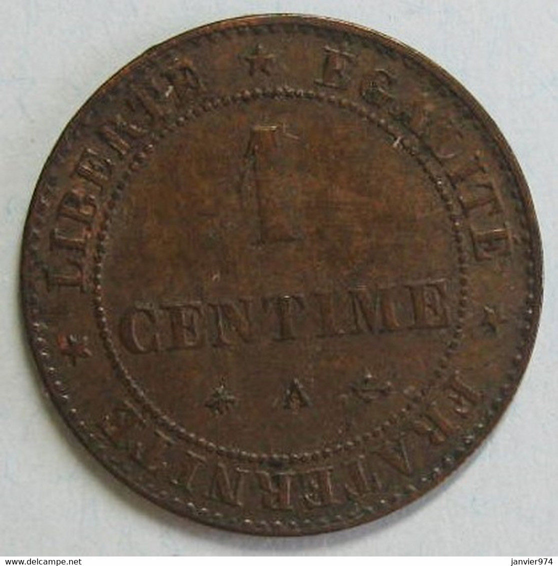 1 Centime Cérès 1877 A Paris. En Bronze , Gadoury 88 , Superbe - 1 Centime