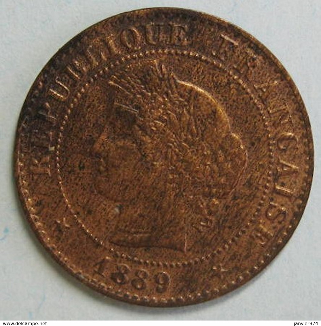 1 Centime Cérès 1889 A Paris. En Bronze , Gadoury 88 , TTB +++ - 1 Centime