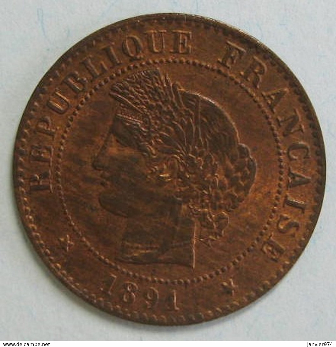 1 Centime Cérès 1891 A Paris. En Bronze , Gadoury 88 , Superbe - 1 Centime