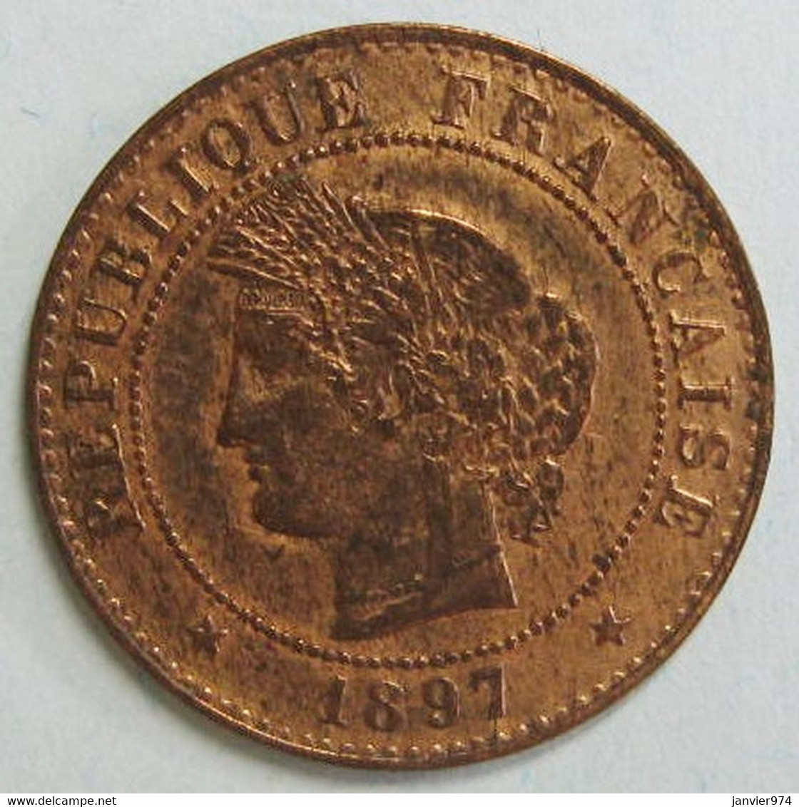 1 Centime Cérès 1897 A Paris. En Bronze , Gadoury 88 , Superbe - 1 Centime