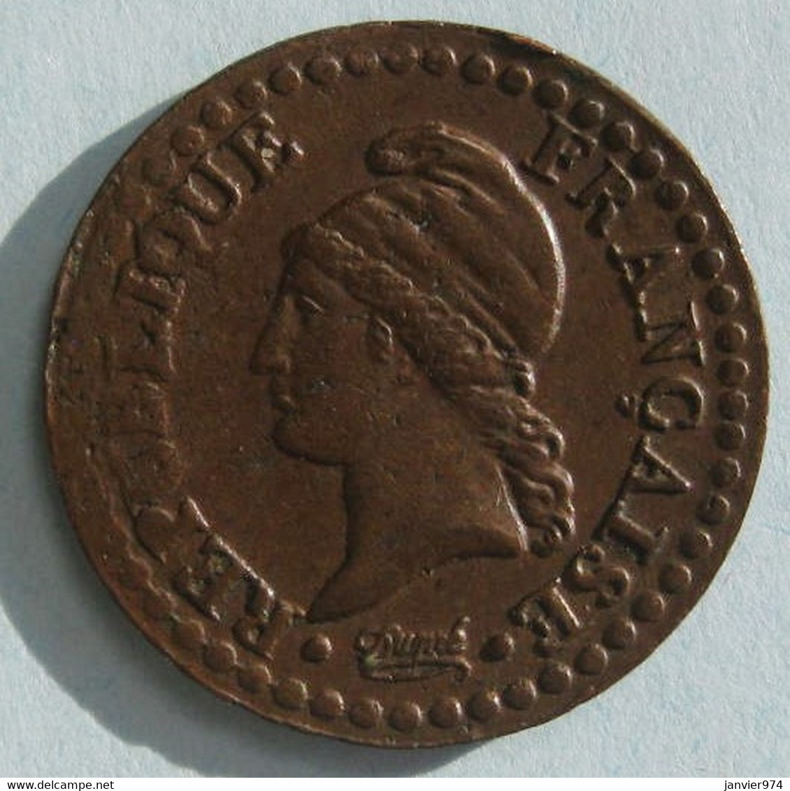 1 Centimes Dupré An 7 A Paris , En Bronze, Gadoury , TTB++ - 1795-1799 Direktorium