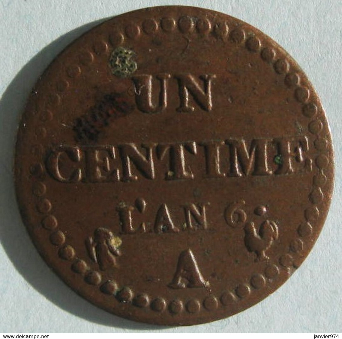 1 Centimes Dupré An 6 A Paris , En Bronze, Gadoury , TTB++ - 1795-1799 Directoire (An IV – An VIII)