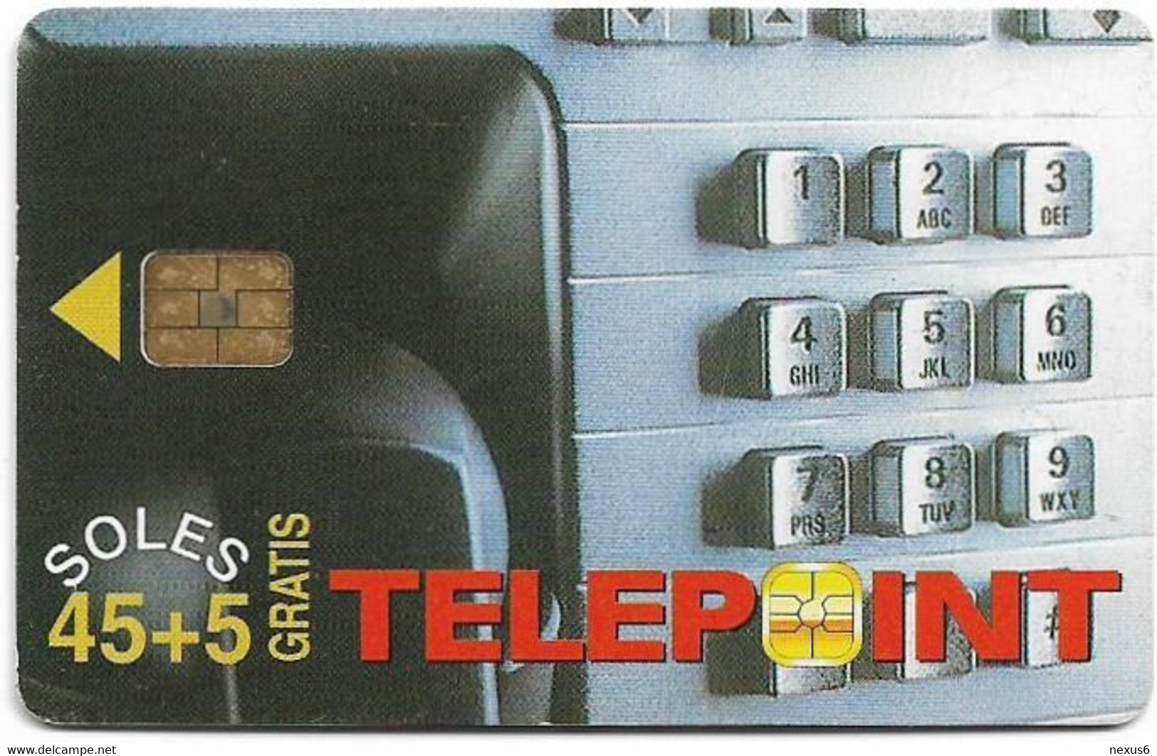 Peru - Telepoint - Public Phone Keyboard, 05.1999, 45+5Sol, 10.000ex, Used - Perú