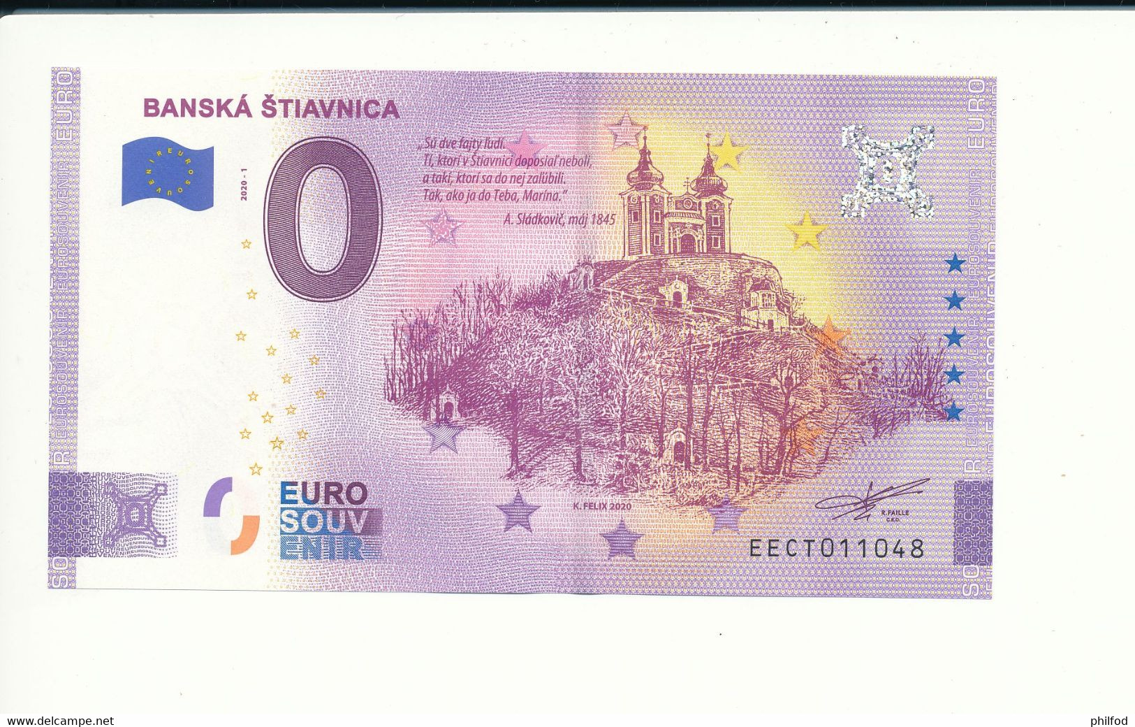Billet Touristique 0 Euro - BANSKÁ ŠTIAVNICA - EECT - 2020-1 - N°  11048 - Autres & Non Classés