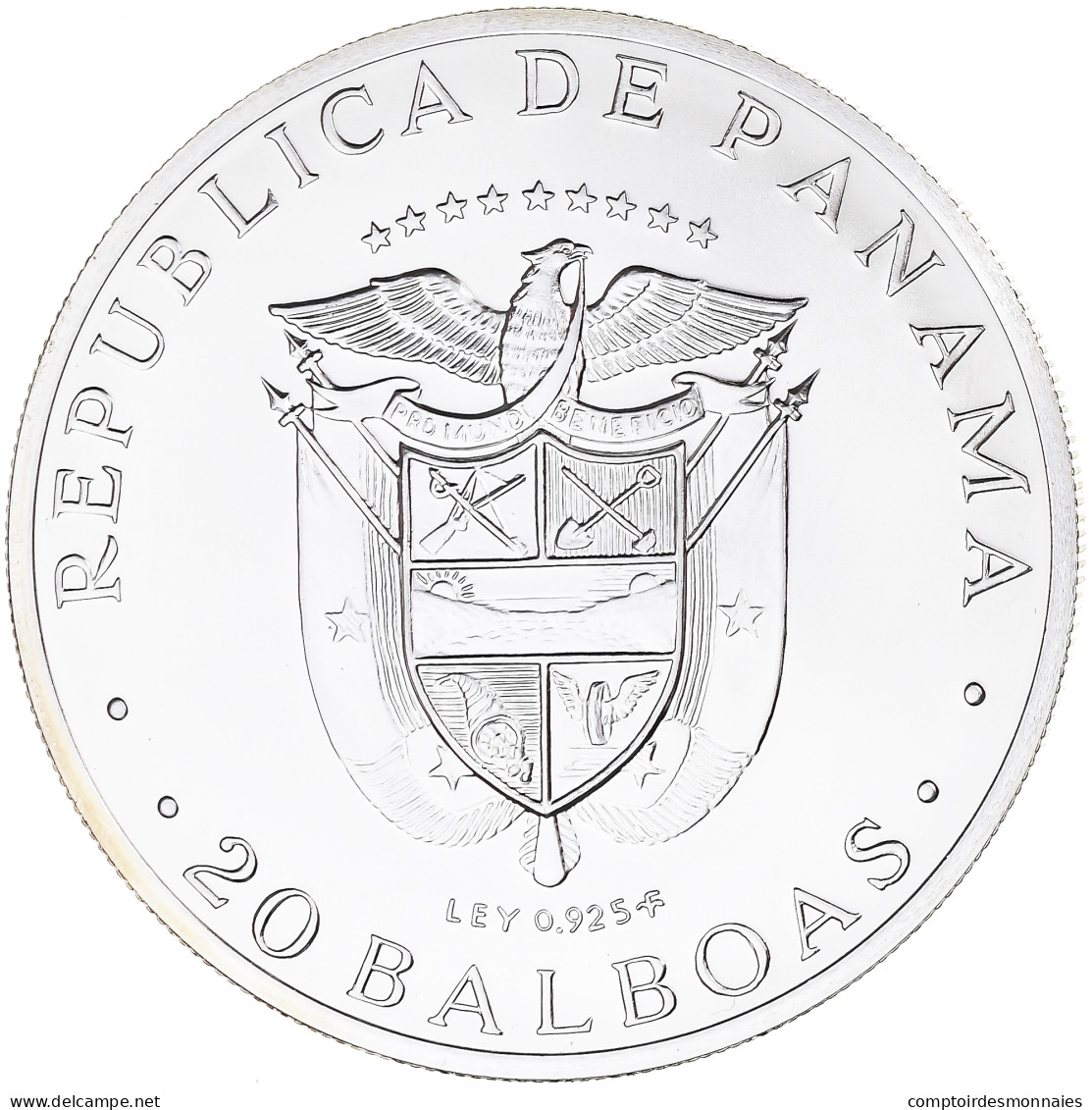 Monnaie, Panama, 20 Balboas, 1974, U.S. Mint, Proof, FDC, Argent, KM:31 - Panama