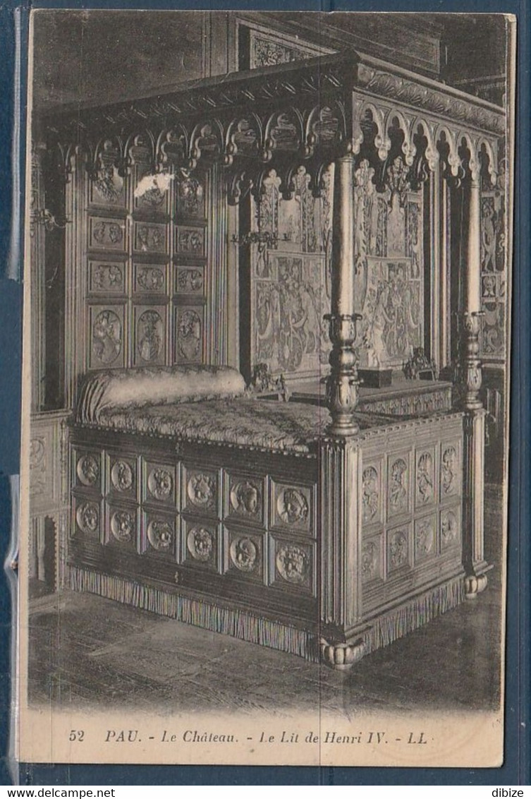 Carte Postale. France. Pau. Le Château. Le Lit D'Henri IV. Etat Moyen. - Châteaux