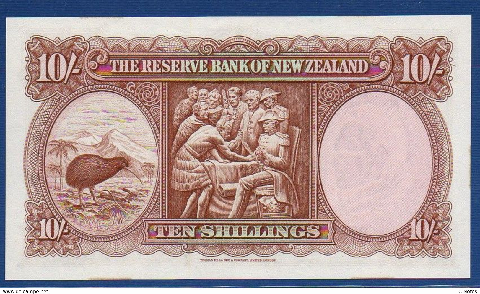 NEW ZEALAND  - P.158d – 10 Shillings ND (1940-67) UNC- , Serie 9S499294 - Nieuw-Zeeland
