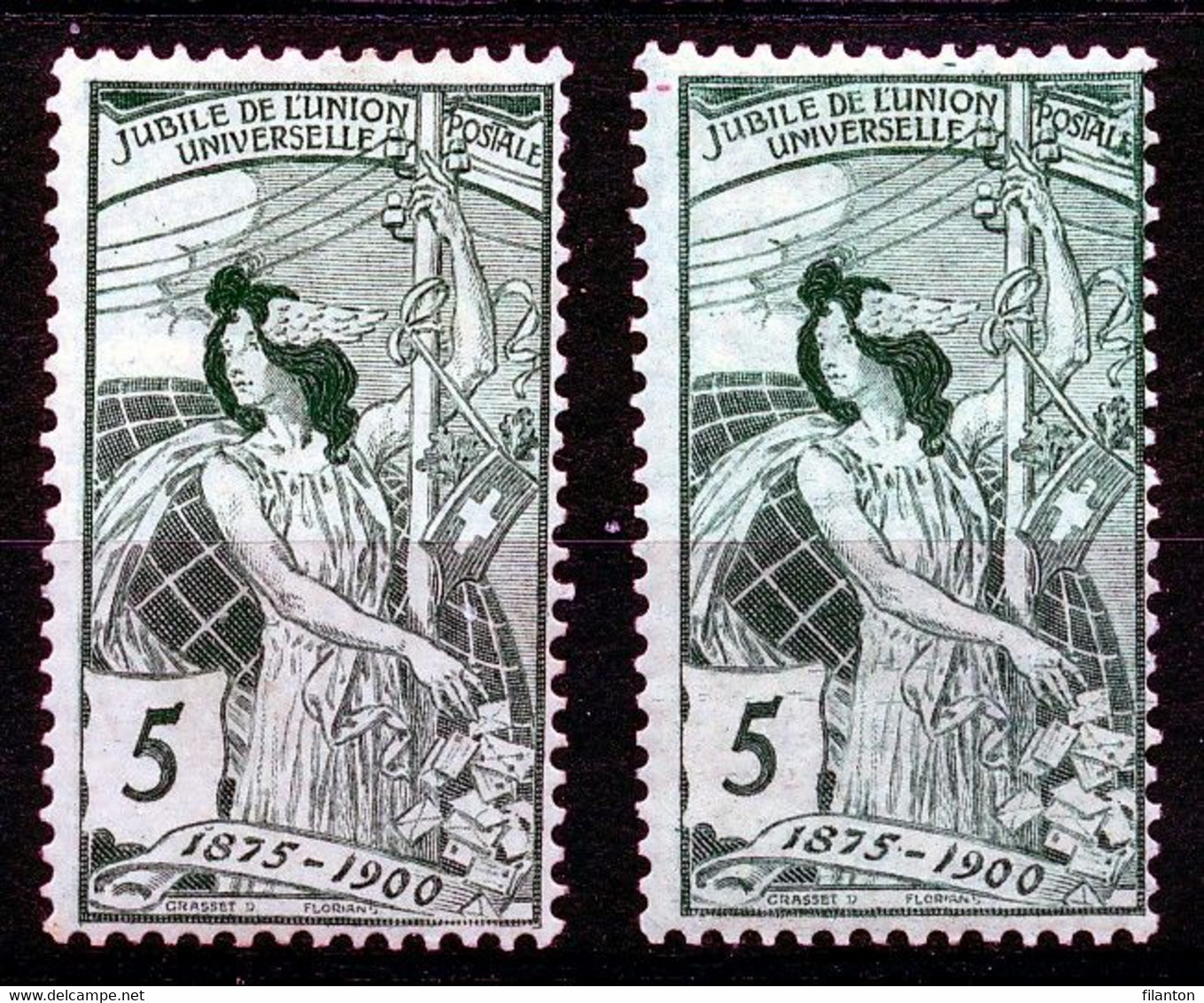HELVETIA - SBK Nr 77 B & C (Mi Nr 71 II & III) - MH* - Cote SBK 55,00 CHF - (ref. 4525) - Unused Stamps