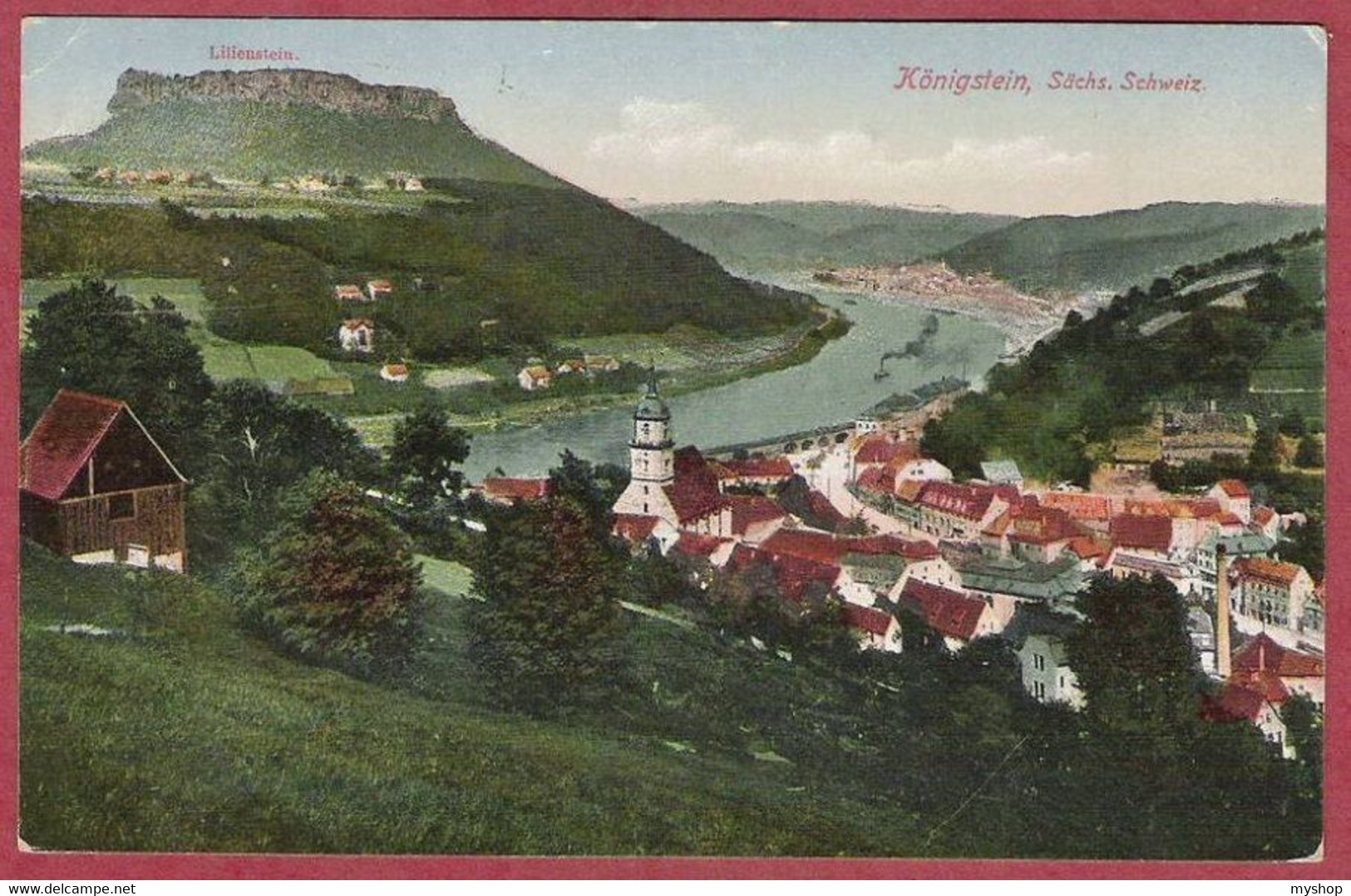 D068_BEELITZ  D084, *  KÖNIGSTEIN * SÄCHS * SCHWEIZ *   GELAUFEN 1922 - Beelitz