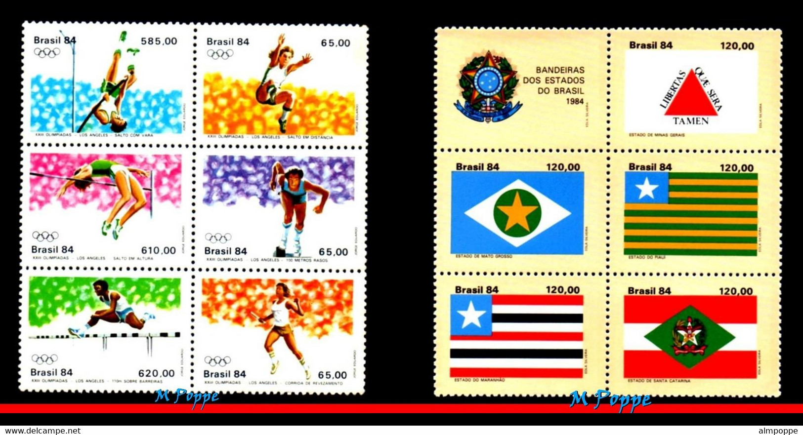 Ref. BR-Y1984-S BRAZIL 1984 - ALL COMMEMORATIVE STAMPSOF THE YEAR, ALL MNH, FULL YEAR 66V Sc# 1898~1969 - Komplette Jahrgänge