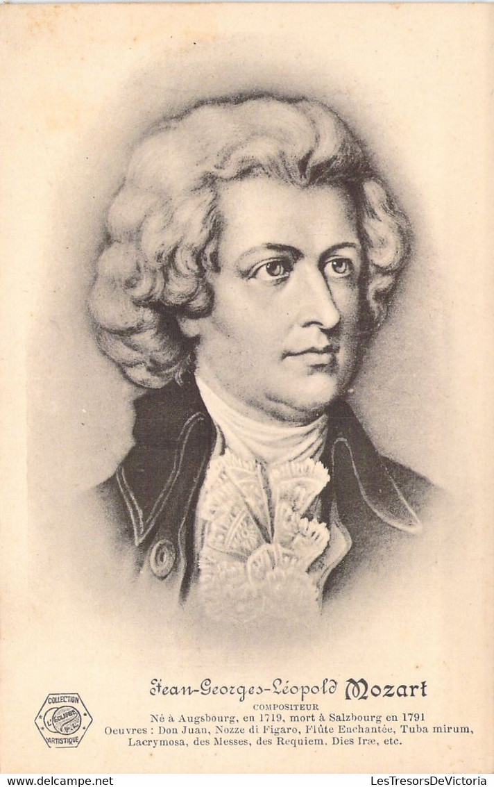 MUSIQUE - Compositeur - Jean Georges Léopold MOZART - Collection Artistique - Carte Postale Ancienne - Singers & Musicians