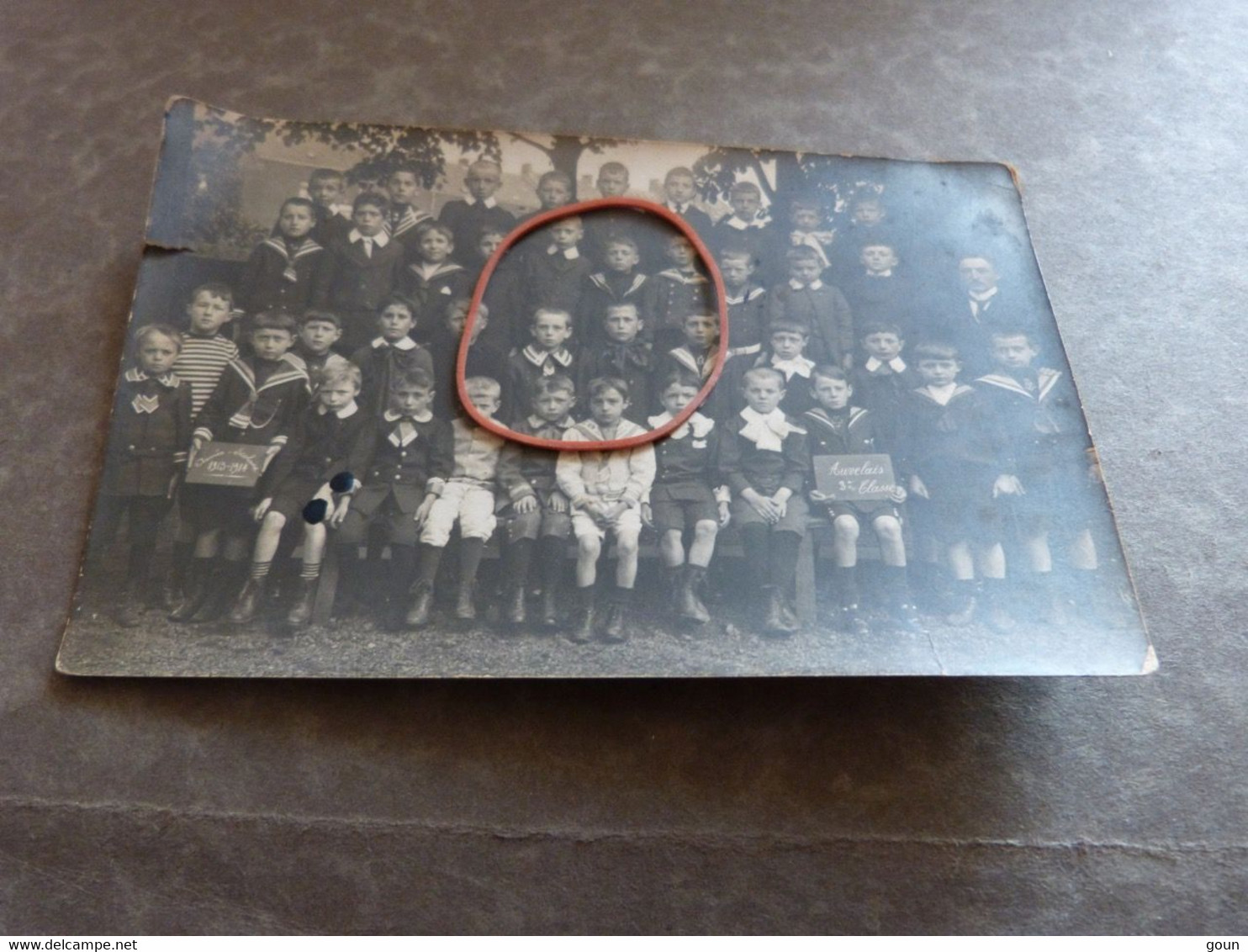 Carte Photo Groupe Scolaire Ecole Auvelais 1913-1914 - Laeken