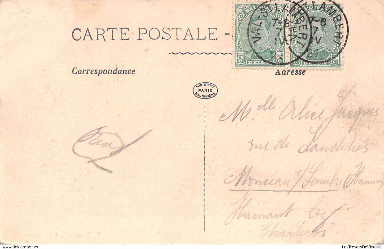Belgique - Val Saint Lambert - La Gare - Edit. E. Vanneyel - Oblitéré Val Saint Lambert 1921- Carte Postale Ancienne - Seraing