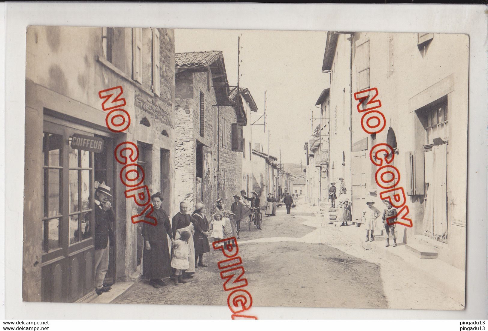 Au Plus Rapide Carte Photo Châtonnay Isère Grande Rue Non Circulé Circulé Excellent état - Châtonnay