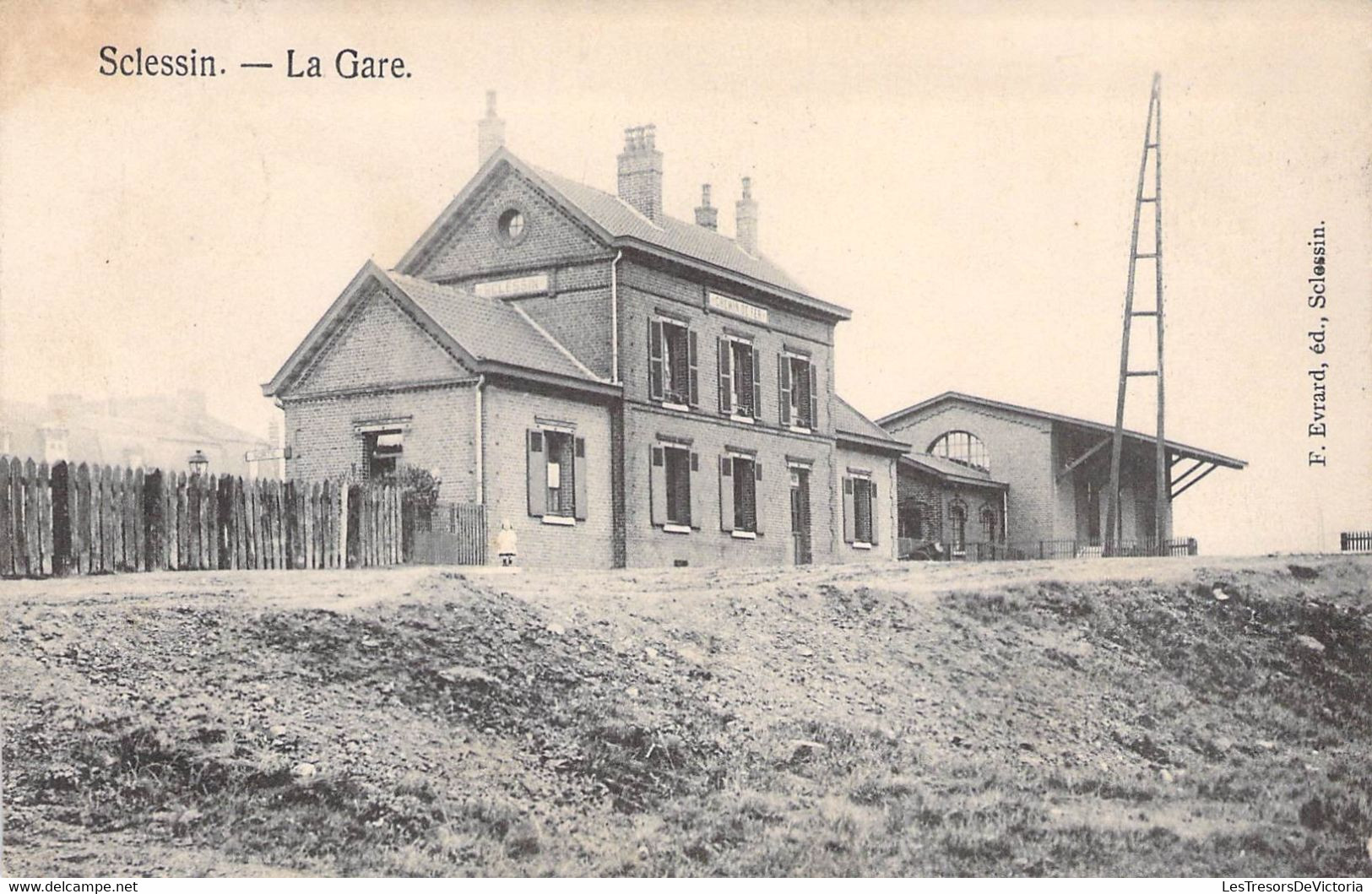 Belgique - Sclessin - La Gare - Edit. F.Evrard - Carte Postale Ancienne - Seraing