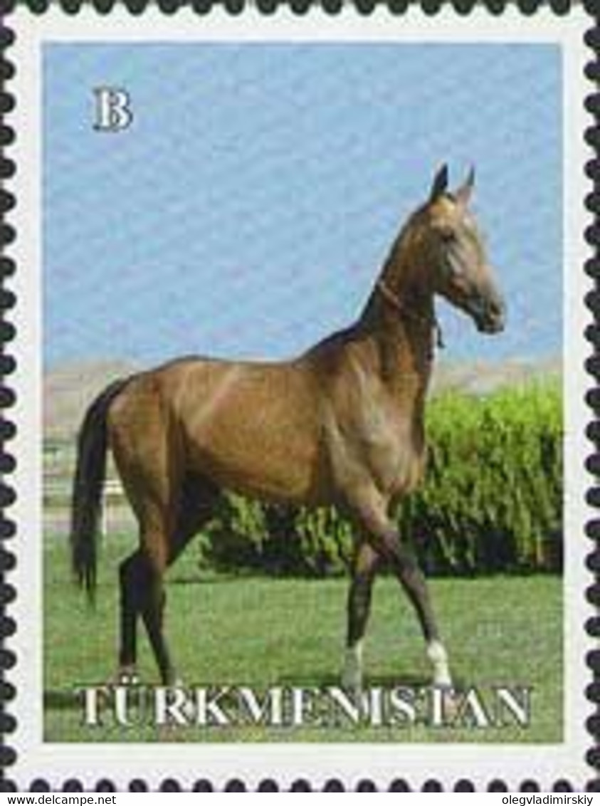 Turkmenistan 2014 Definitives Akhal-Teke Horse Breed Stamp Mint - Turkmenistán