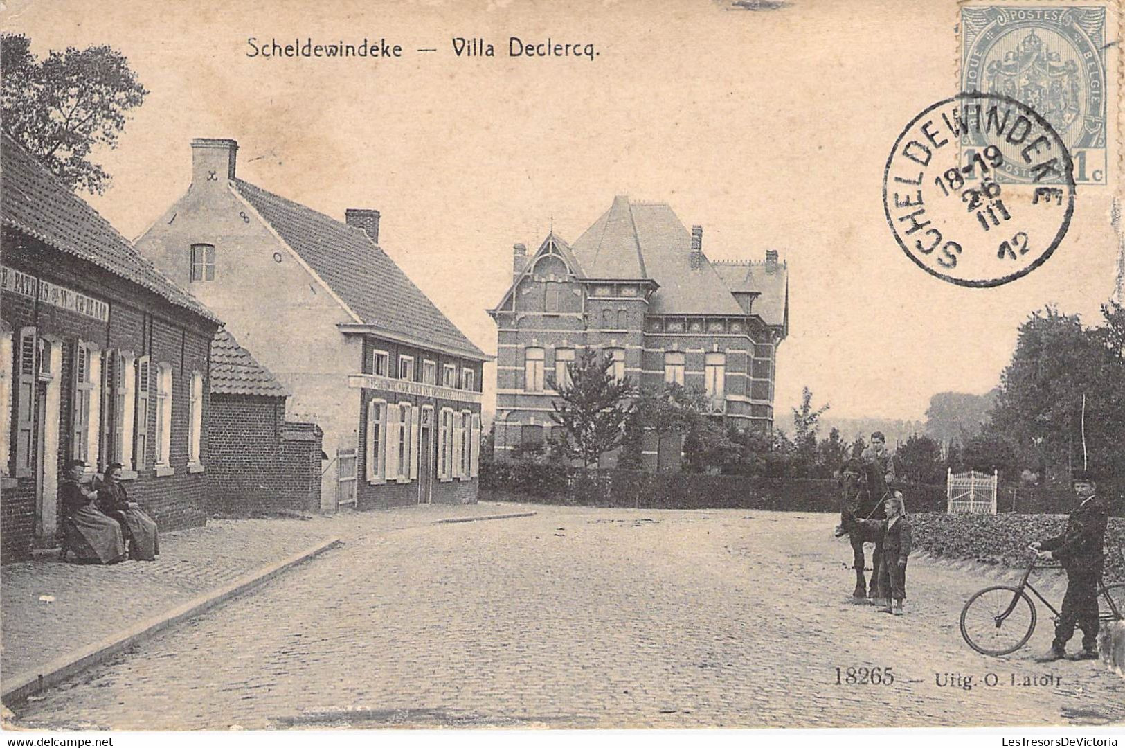 Belgique - Scheldewindeke - Villa Declercq - Edit. O. Latoir - Oblitéré 1912 - Animé - Carte Postale Ancienne - Oosterzele