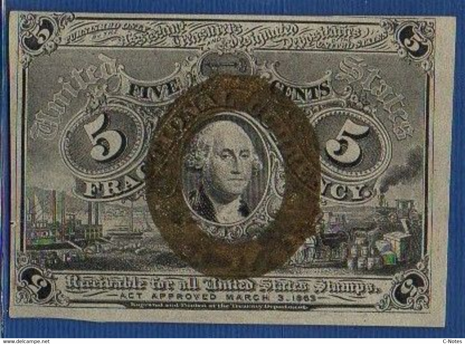 UNITED STATES OF AMERICA - P.101 – 5 Cents 1863 AUNC, No Serial Number - 1863 : 2. Ausgabe