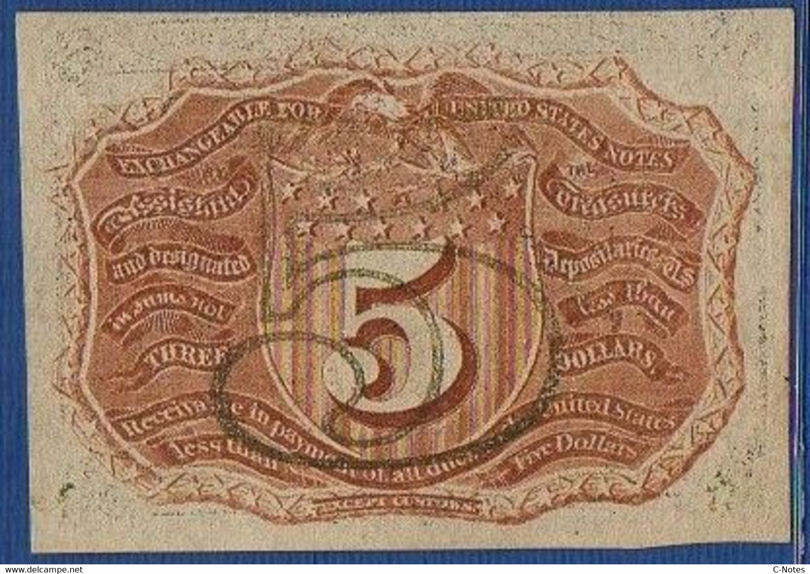 UNITED STATES OF AMERICA - P.101 – 5 Cents 1863 AUNC, No Serial Number - 1863 : 2° Issue