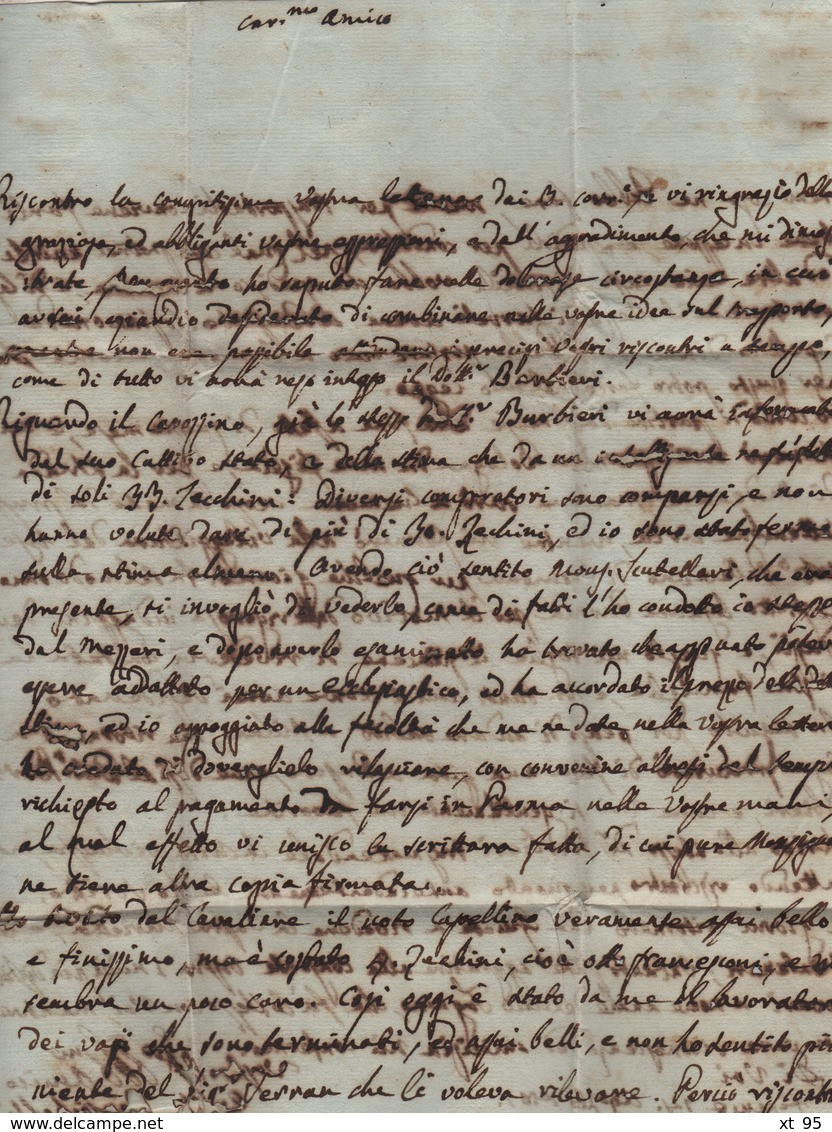 Etrurie Et Lucques Par Sarzane - 1807 - Lettre De Florence Pour Parme - 1792-1815: Départements Conquis