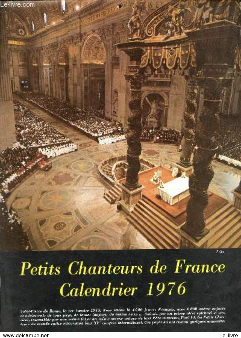 Calendrier 1976 Petits Chanteurs De France. - Collectif - 1976 - Agenda & Kalender