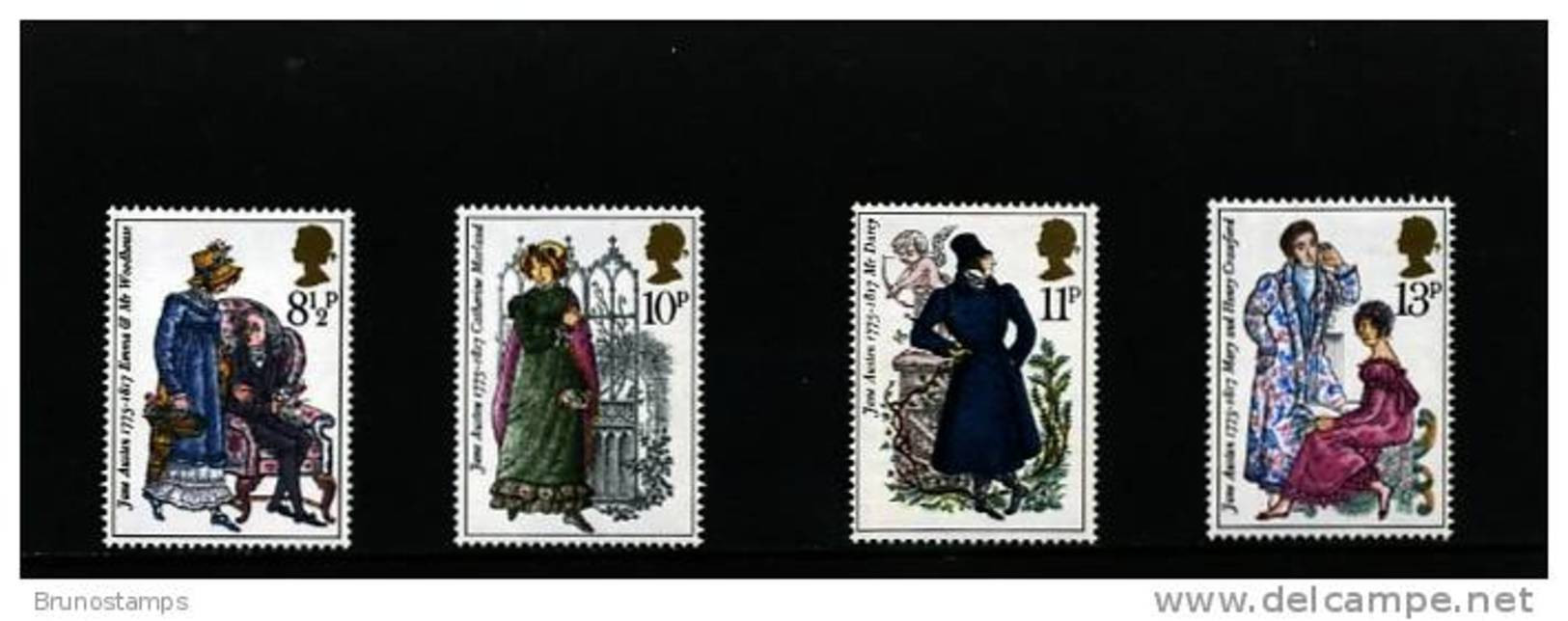 GREAT BRITAIN - 1975  JANE AUSTEN  SET  MINT NH - Ohne Zuordnung