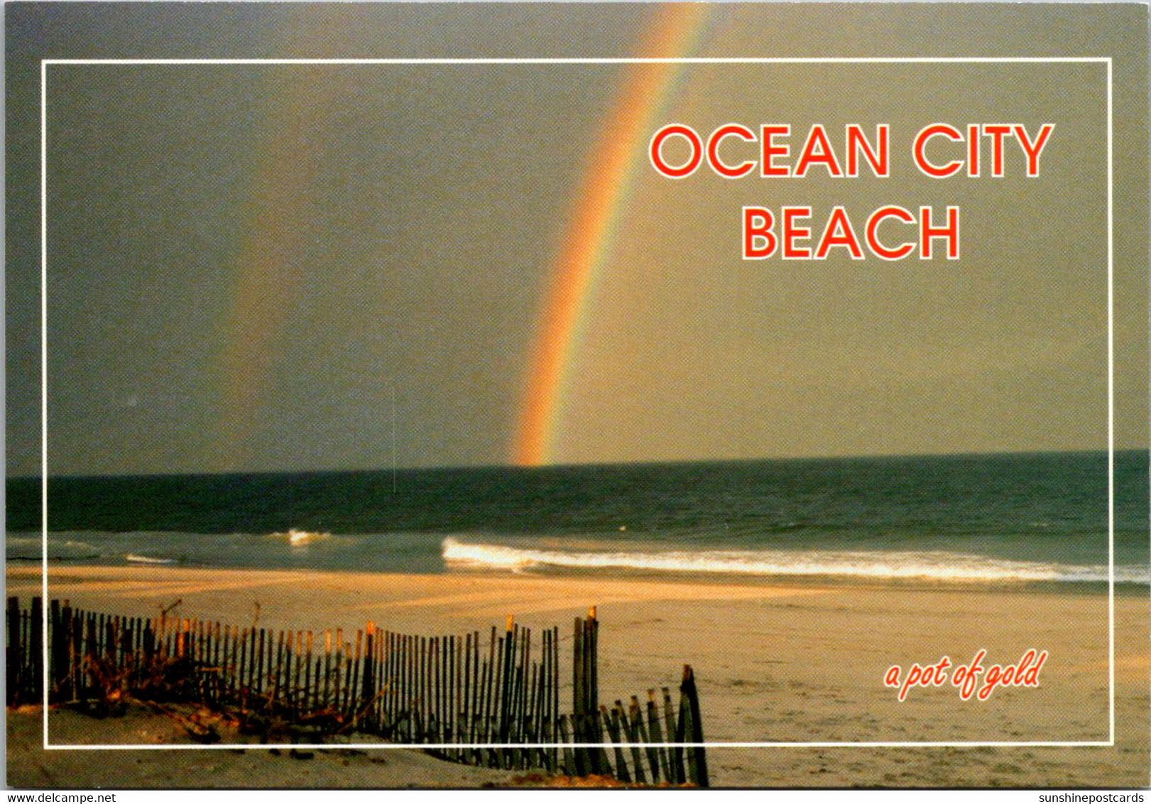 Maryland Ocean City Beach Rainbow Over The Ocean 2002 - Ocean City