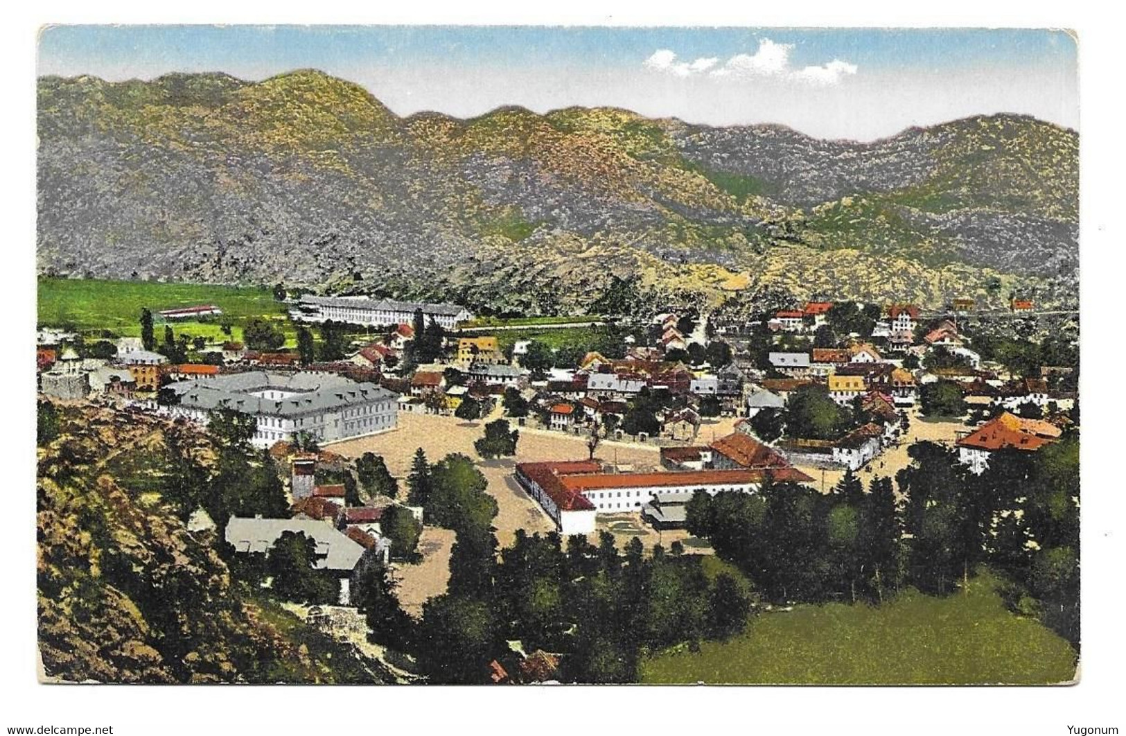 WWII Italy Montenegro Cetinje Postcard 1941 Travelled Cetinje-> Gorica, Redirected To Abazzia, Posta Militare (No 2110) - Montenegro