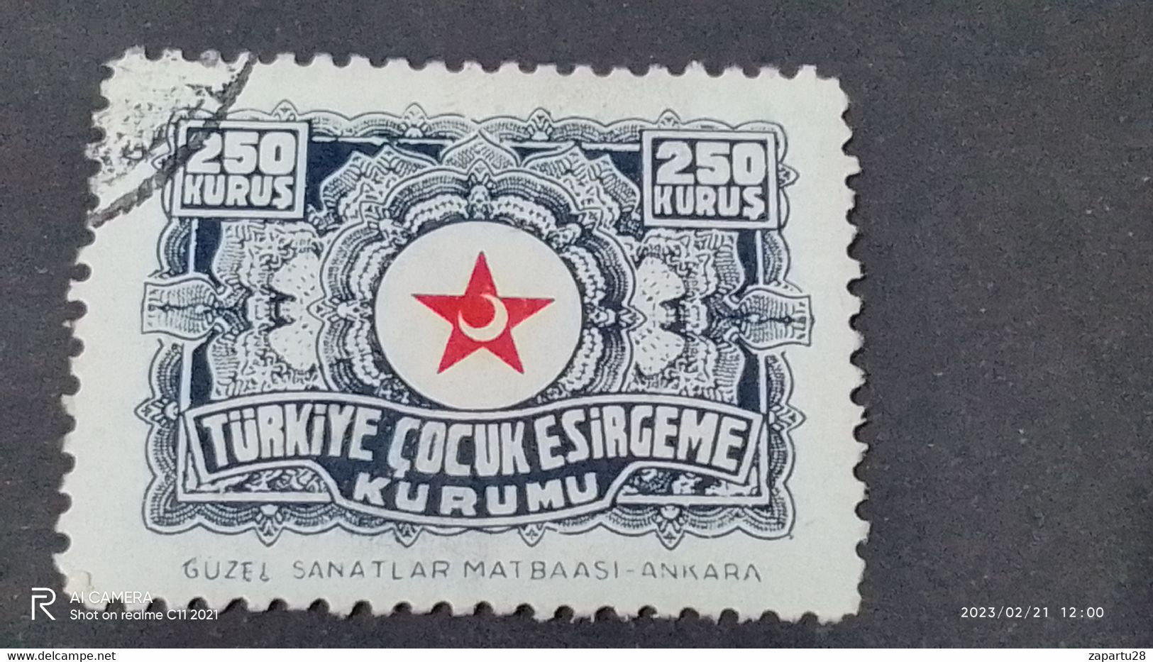 TÜRKEY--YARDIM PULLARI-1930-40  ÇOCUK ESİRGEME PULLARI  250K  DAMGALI - Liefdadigheid Zegels