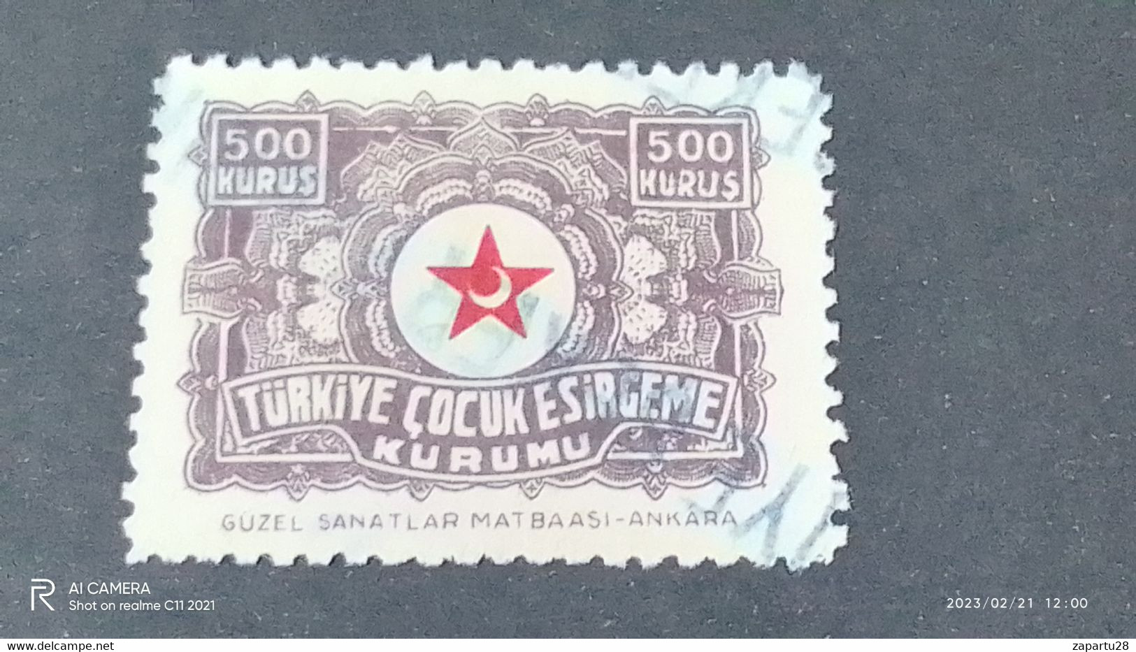 TÜRKEY--YARDIM PULLARI-1930-40  ÇOCUK ESİRGEME PULLARI  500K  DAMGALI - Timbres De Bienfaisance