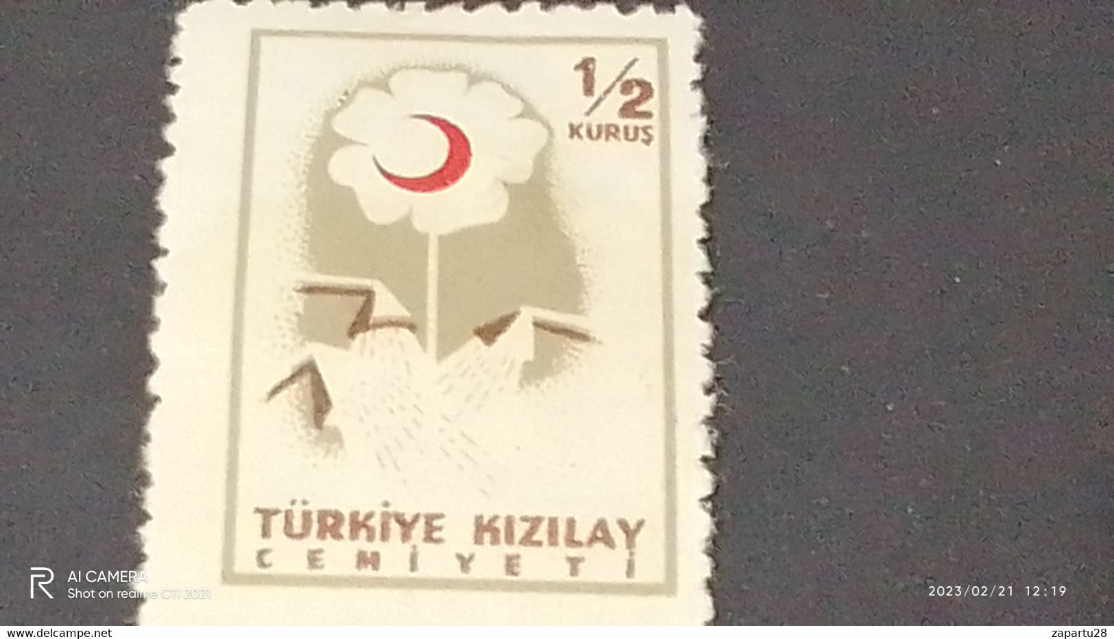 TÜRKEY--YARDIM PULLARI-1950-60  KIZILAY PULLARI  0.50K  DAMGASIZ - Charity Stamps