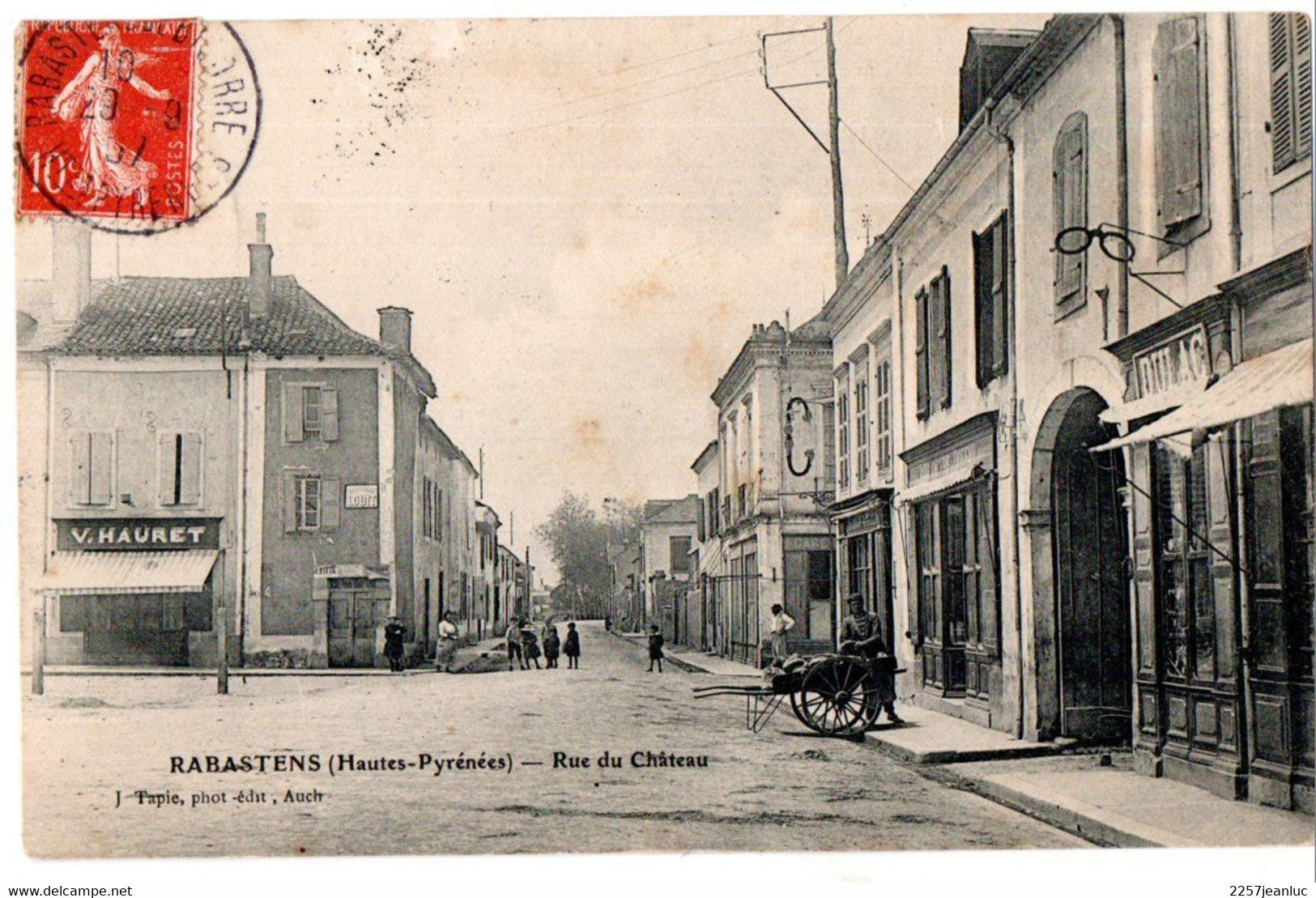 CP 65 * Rabastens De Bigorre Rue Du Château  Belle Oblitération 1907 Au Dos . - Rabastens De Bigorre