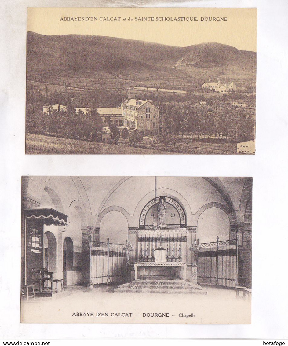 2 CPA DPT 81 DOURGNE , ABBAYE D EN CALCAT - Dourgne