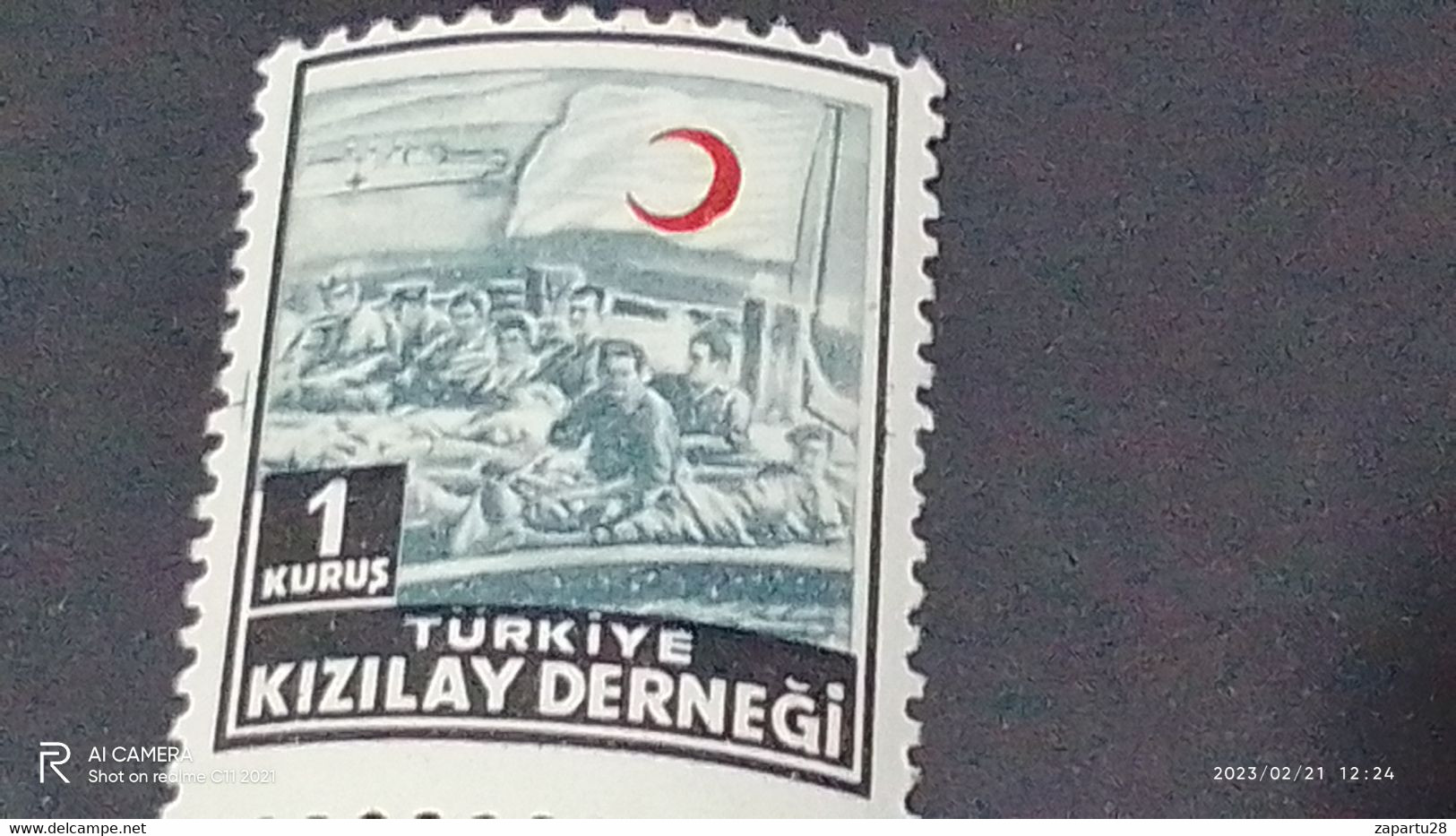 TÜRKEY--YARDIM PULLARI-1950-60  KIZILAY DERNEĞİ  1K  DAMGASIZ - Liefdadigheid Zegels