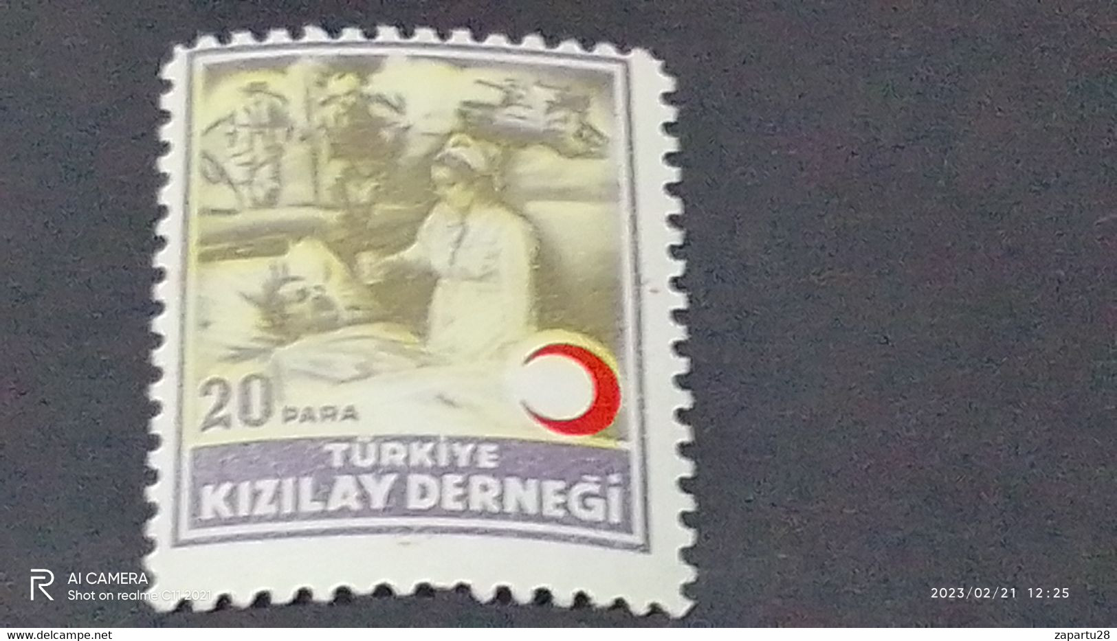 TÜRKEY--YARDIM PULLARI-1950-60  KIZILAY DERNEĞİ  20P  DAMGASIZ - Timbres De Bienfaisance