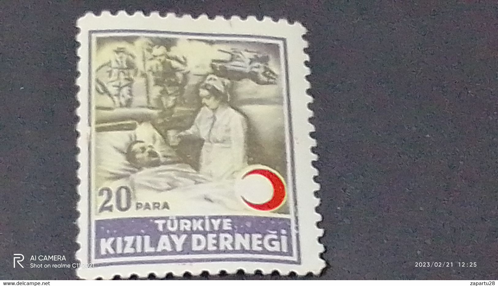 TÜRKEY--YARDIM PULLARI-1950-60  KIZILAY DERNEĞİ  20P  DAMGASIZ - Wohlfahrtsmarken