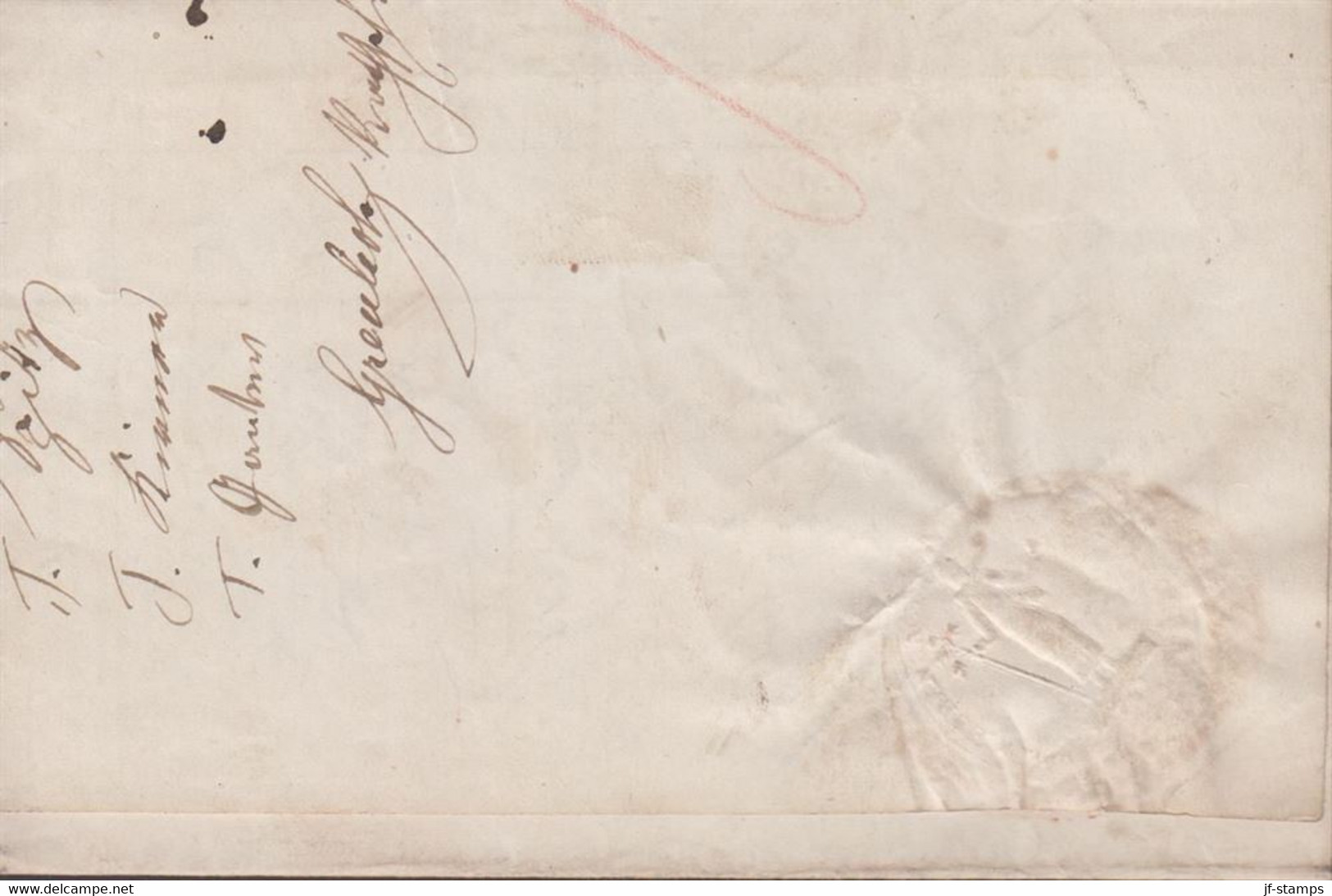 1861. DEUTSCHLAND. Small Cover Cancelled NEUSTADT 1 Aug + In Oval 10 (Uhrrad-stempel). Postmaster Cancel. ... - JF436629 - Briefe U. Dokumente