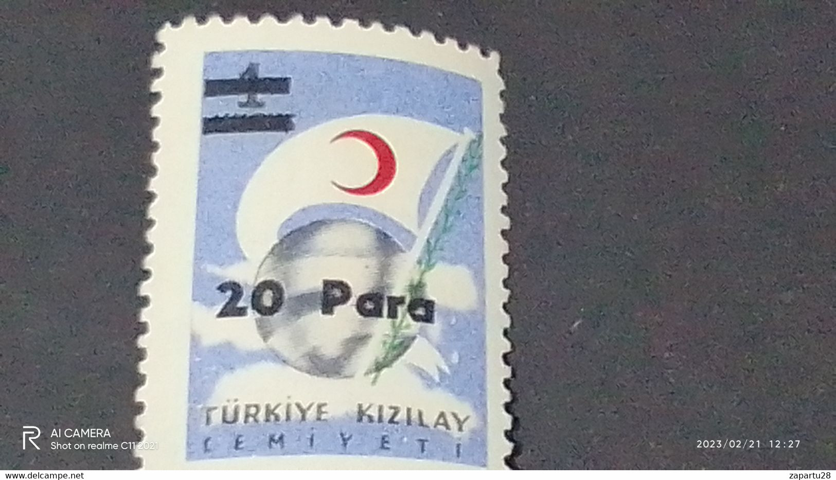 TÜRKEY--YARDIM PULLARI-1950-60  KIZILAY CEMİYETİ  2.50K  DAMGASIZ - Charity Stamps