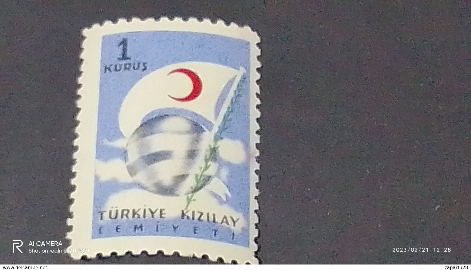 TÜRKEY--YARDIM PULLARI-1950-60  KIZILAY CEMİYETİ  1K  DAMGASIZ - Wohlfahrtsmarken